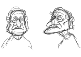 Davids ontwerpschetsjes van astronaut Willem Fluks